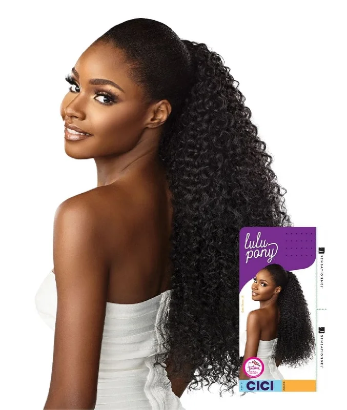 clip-in ponytail extensions, premium ponytail extensions, high-quality clip-in ponytails, 100% human hair ponytails---Sensationnel Lulu Pony - Cici clip-in ponytail extensions, premium ponytail extensions, high-quality clip-in ponytails, 100% human hair ponytails---Sensationnel Lulu Pony - Cici