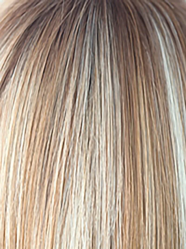 Nutmeg-F | Rooted Dark with Honey Brown base with Platinum Blonde highlight
