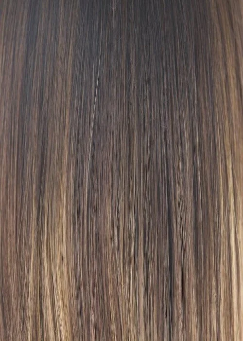 Marble Brown-R | Dark Brn rooted, Medium Brown and Light Honey Brown 50/50 blend