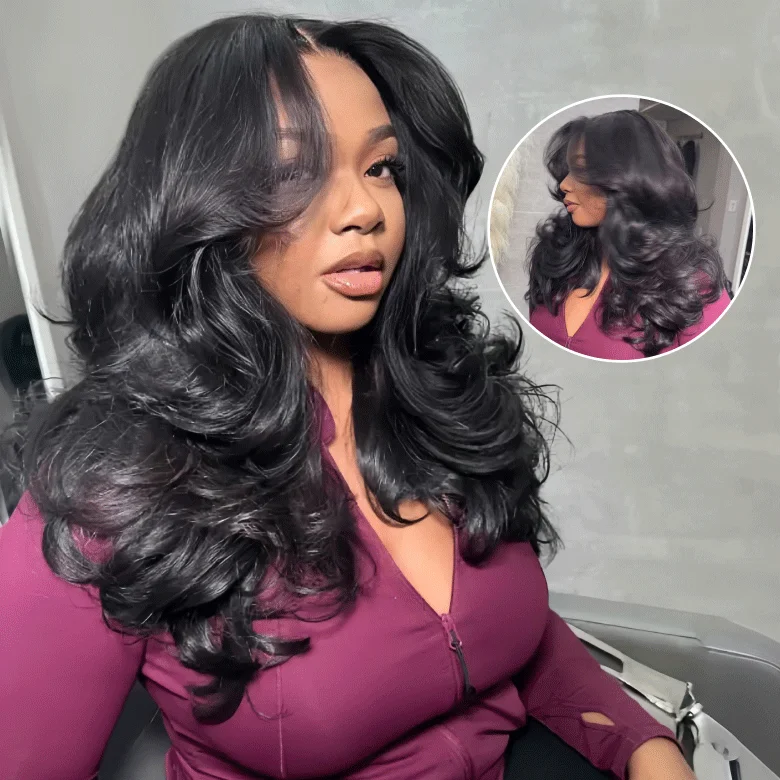 Klaiyi 7x5 Bye Bye Knots Glueless Wig  Body Wave Pre Cut Lace Wigs Flash Saletop-rated no lace wigs, best wigs, high-quality no lace wigs, top-rated glueless wigs