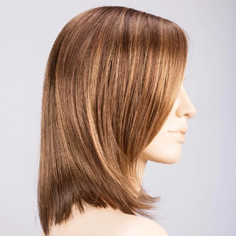 Chocolate Rooted 830.27.6 | Medium to Dark Brown base with Light Reddish Brown Highlights and Dark Roots