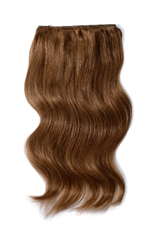 Human Hair Weft Bundles for Sew-In Installations---Double Wefted Full Head Remy Clip in Human Hair Extensions - Toffee Brown (#5) Human Hair Weft Bundles for Sew-In Installations---Double Wefted Full Head Remy Clip in Human Hair Extensions - Toffee Brown (#5)