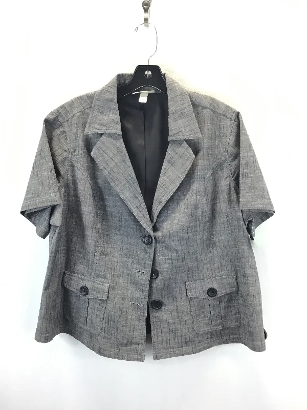 Blazer By Dressbarn In Grey, Size: 16