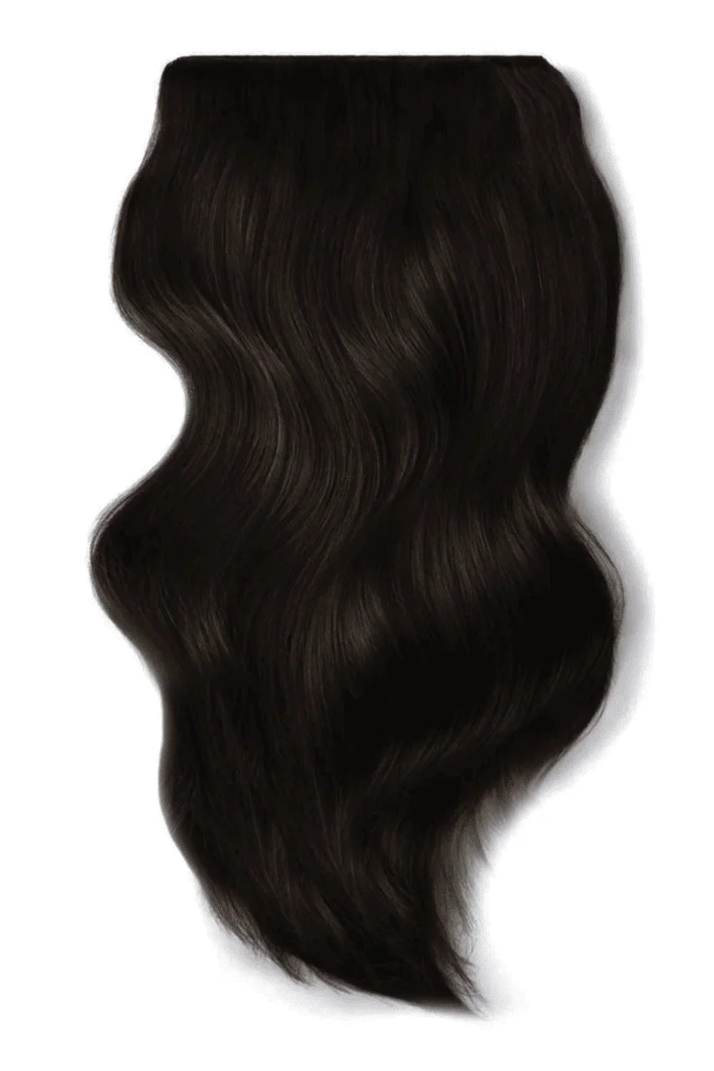 Human Hair Weft Bundles for Sew-In Installations---Double Wefted Full Head Remy Clip in Human Hair Extensions - Darkest Brown (#2)