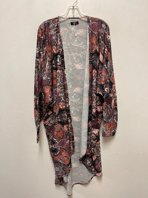 Kimono By Clothes Mentor In Brown, Size: Xl