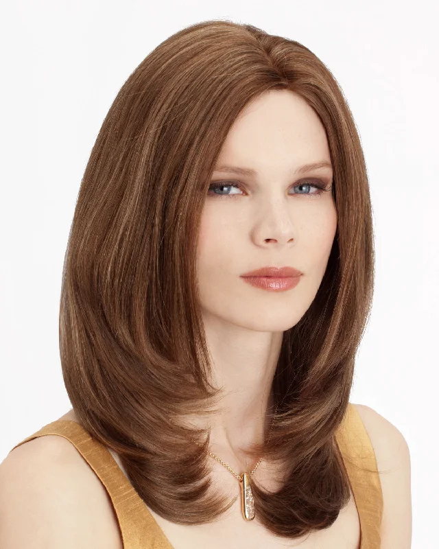 Glueless Human Hair Wigs with Strong Lace Fronts-Britney | Monofilament Synthetic Wig by Louis Ferre
