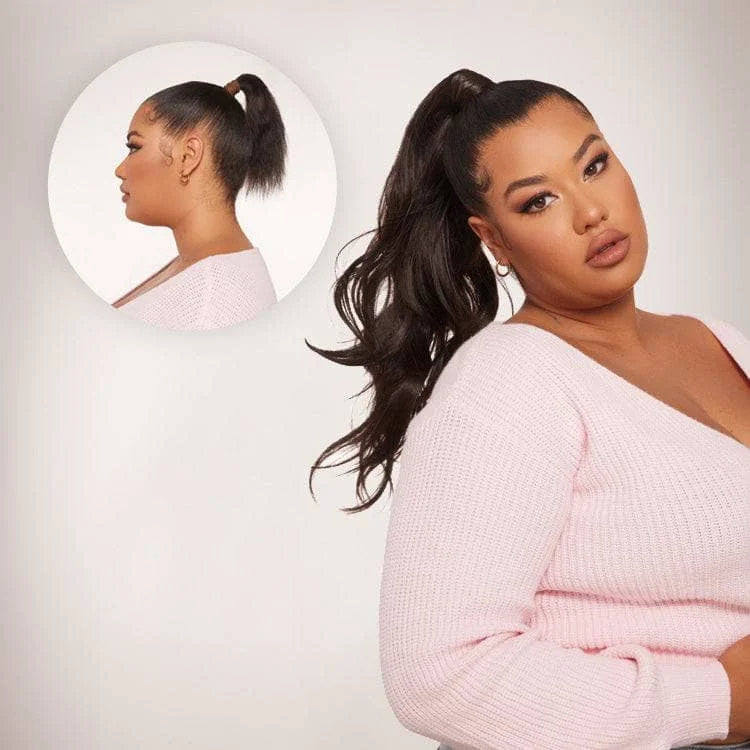 clip-in ponytail extensions, premium ponytail extensions, high-quality clip-in ponytails, 100% human hair ponytails---Jordynn Ponytail Extension