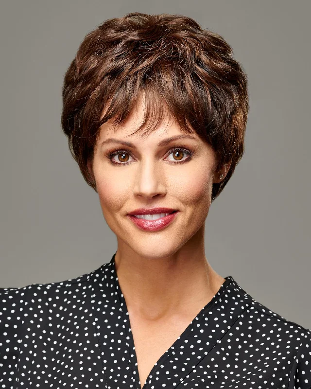 Synthetic Curly Wigs-Trish Petite | Lace Front & Monofilament Synthetic Wig by Henry Margu