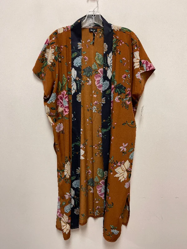 Kimono By Clothes Mentor In Brown, Size: Osfm