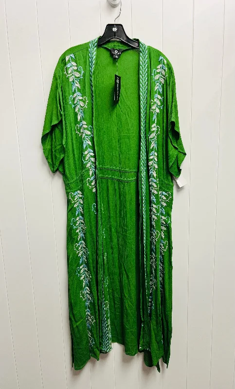 Kimono By CURATIONS - In Green, Size: Xl