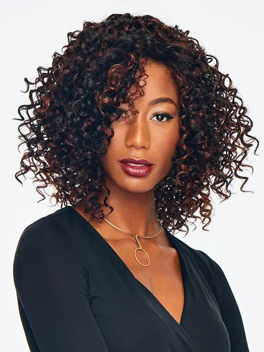 Synthetic Wigs for Thin or Flat Hair-Sassy Curl | Synthetic Wig (Basic Cap)