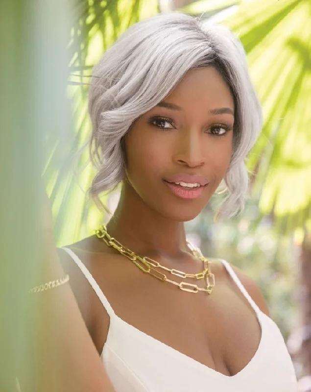 Glueless Human Hair Wigs for Women with Thin Edges-Hallie Wig by Rene of Paris | Synthetic Hair | Average Cap