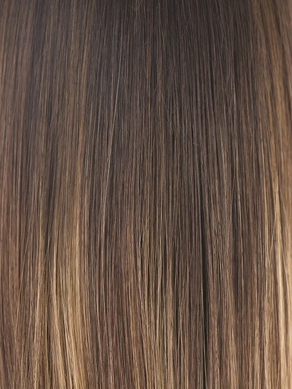 MARBLE BROWN-LR | Light Brown and Dark Blonde Blend with Longer Medium Brown Rooting