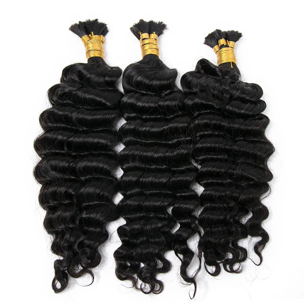Premium Bulk Human Braiding Hair--Pre-Divided Double Drawn Burmese Deep Wave Human Hair Bulk crochet braids, crochet locs, premium crochet braids, high-quality locs Premium Bulk Human Braiding Hair--Pre-Divided Double Drawn Burmese Deep Wave Human Hair Bulk crochet braids, crochet locs, premium crochet braids, high-quality locs