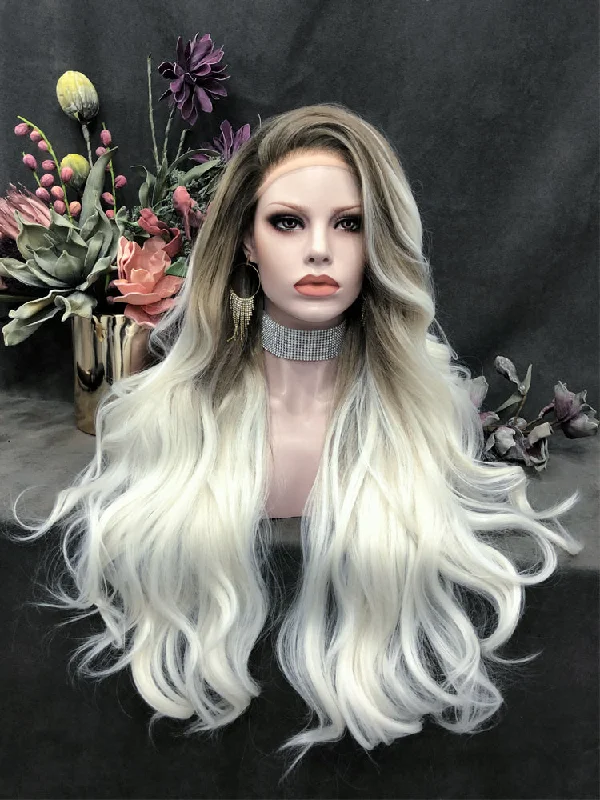 Premium Wig - Toffee Blonde Ombre Long Lace Fronttop-rated no lace wigs, best wigs, high-quality no lace wigs, top-rated glueless wigs