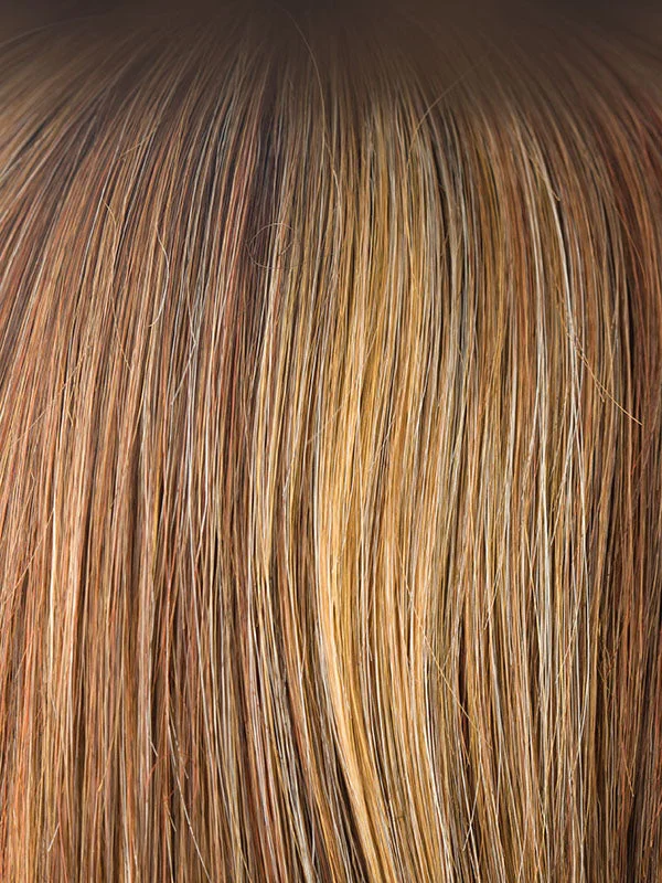 Copper Glaze R | Dark Bronzed Brown with Red Gold highlights with Dark Brown roots
