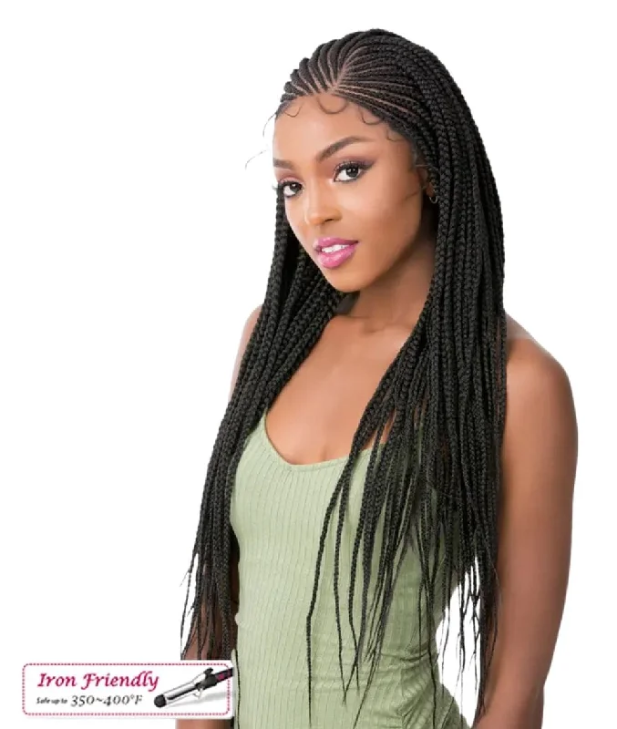 Wear & Go Glueless Wigs with Adjustable Fit and Comfort-Natural-Looking No Lace Wigs--It's A Wig Lace Front Wig -Micro Cornrow Box Braid Wear & Go Glueless Wigs with Adjustable Fit and Comfort-Natural-Looking No Lace Wigs--It's A Wig Lace Front Wig -Micro Cornrow Box Braid