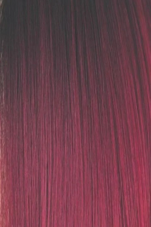 Plum Dandy | Dark brown root that contrasts into a punchy plumb, red violet and raspberry rouges