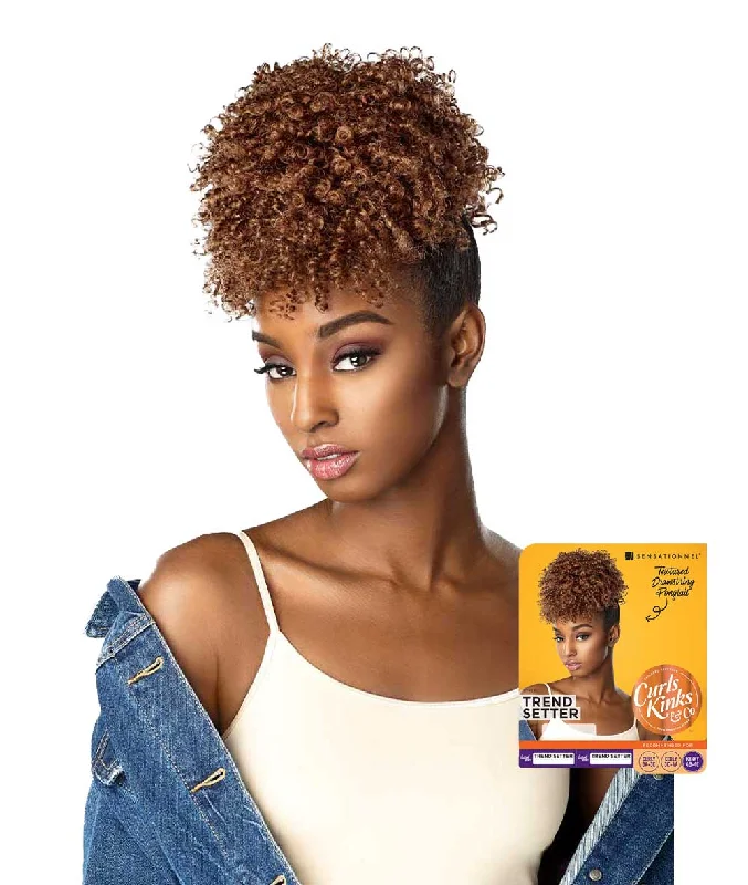 clip-in ponytail extensions, premium ponytail extensions, high-quality clip-in ponytails, 100% human hair ponytails---Sensationnel Curls, Kinks & Co. - Trend Setter clip-in ponytail extensions, premium ponytail extensions, high-quality clip-in ponytails, 100% human hair ponytails---Sensationnel Curls, Kinks & Co. - Trend Setter