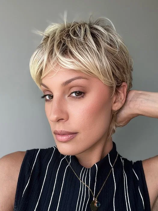 Glueless Human Hair Wigs for Natural Hair Replacement-Swept Back Short Cut | Synthetic Wig (Basic) Glueless Human Hair Wigs for Natural Hair Replacement-Swept Back Short Cut | Synthetic Wig (Basic)