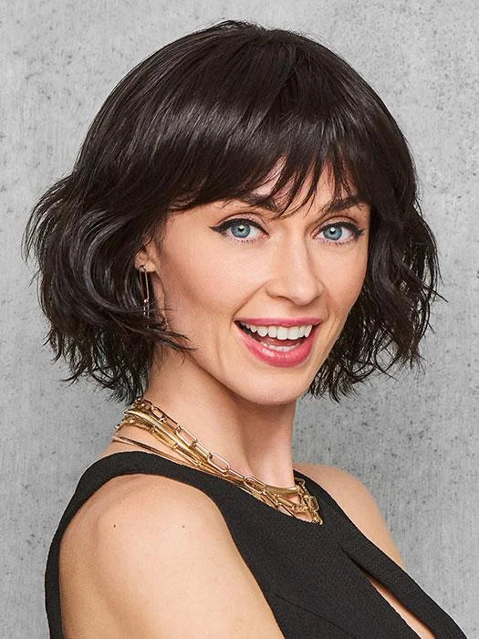 Synthetic Wigs for Effortless Glam-Breezy Wave Cut | HF Synthetic Wig (Basic Cap)