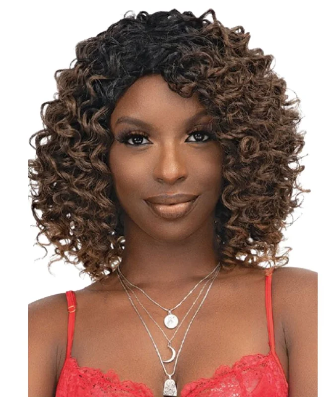 Glueless Human Hair Wigs for the Office-Janet Natural Curly Wig- Peyton