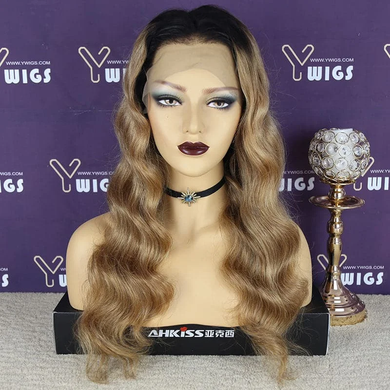 Premium No Lace Wigs Collection--Ombre Honey Blonde Brazilian Body Wave 13x6 Lace Front Wig YW24 Premium No Lace Wigs Collection--Ombre Honey Blonde Brazilian Body Wave 13x6 Lace Front Wig YW24