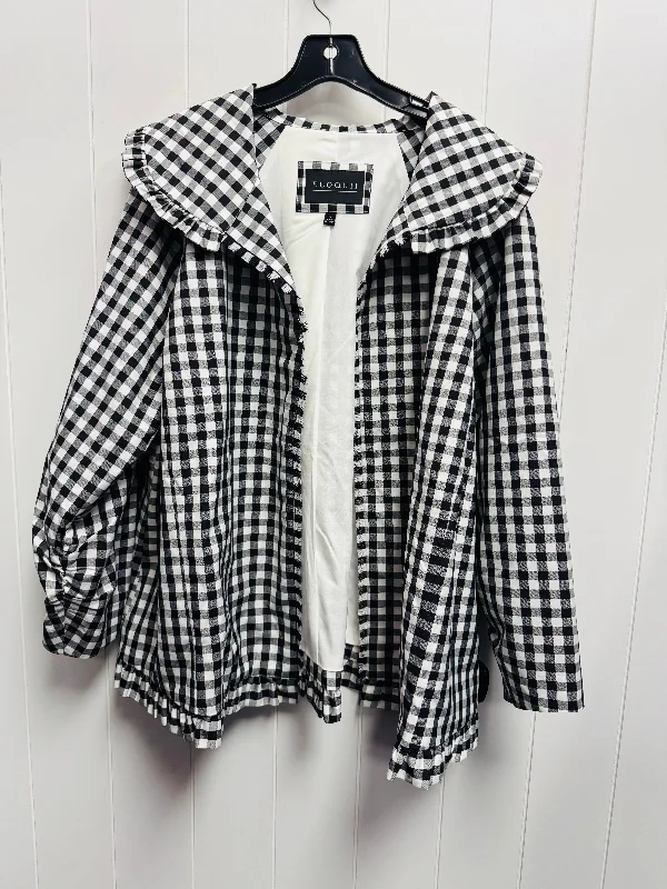 Blazer By Eloquii In Black & White, Size: 18