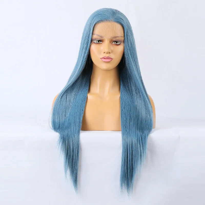 Premium Wig - Charming Victoria Long Straight Blue Hair Wigstop-rated no lace wigs, best wigs, high-quality no lace wigs, top-rated glueless wigs