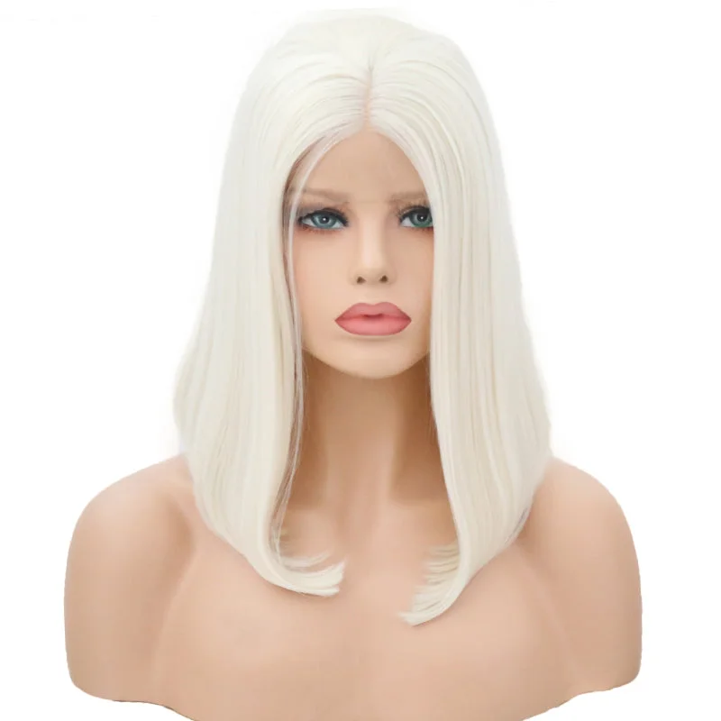 White Pearl Velvet Front Lace Bob Wigtop-rated no lace wigs, best wigs, high-quality no lace wigs, top-rated glueless wigs