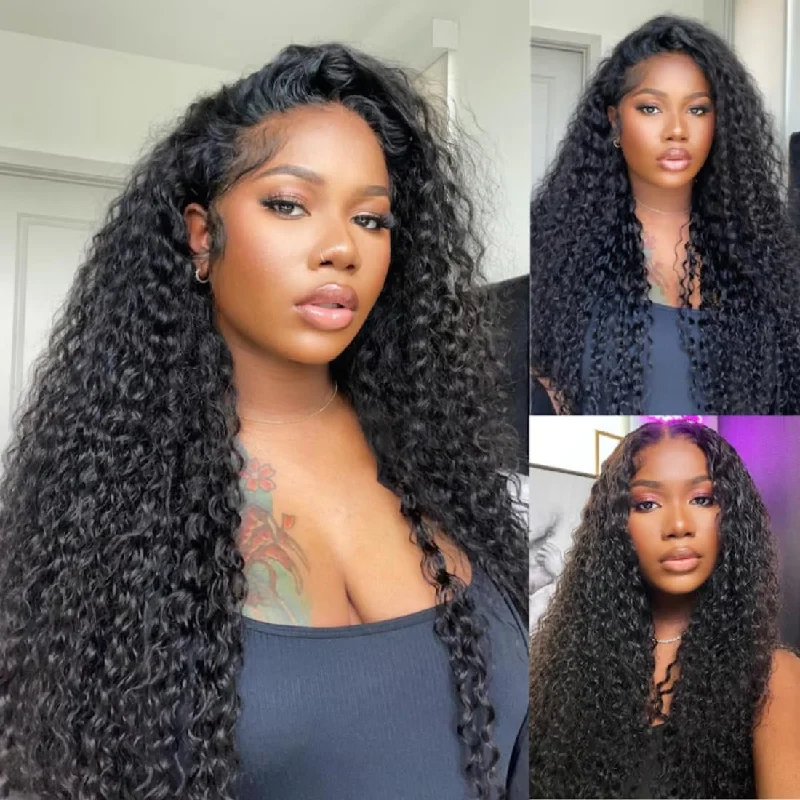 Klaiyi Side Deep Part Short Bob Curly Wig 7X5 Bye Bye Knots Human Hair Lace Closure Wigs Flash Saletop-rated no lace wigs, best wigs, high-quality no lace wigs, top-rated glueless wigs