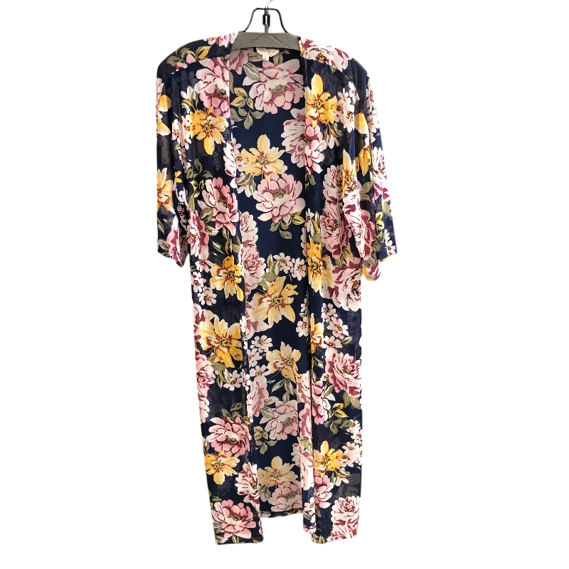 Kimono By Ultra Flirt In Floral Print, Size: S