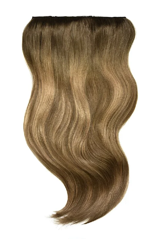 Human Hair Weft Bundles for Sew-In Installations---Double Wefted Full Head Clip in Hair Extensions - Soft Bronze Balayage Human Hair Weft Bundles for Sew-In Installations---Double Wefted Full Head Clip in Hair Extensions - Soft Bronze Balayage