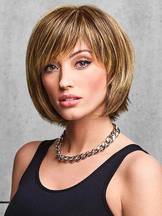 Glueless Human Hair Wigs for a Professional Look-Flirty Fringe Bob | HF Synthetic Wig (Basic Cap) Glueless Human Hair Wigs for a Professional Look-Flirty Fringe Bob | HF Synthetic Wig (Basic Cap)