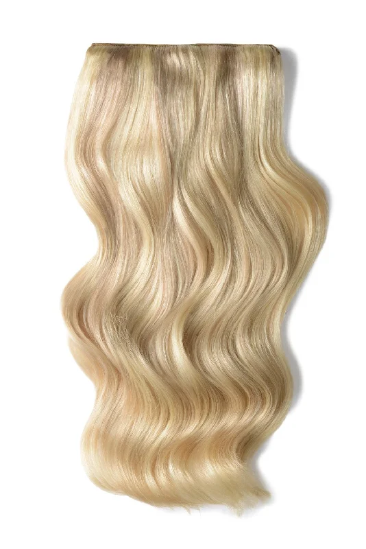 Human Hair Weft Bundles for Sew-In Installations---Double Wefted Full Head Remy Clip in Human Hair Extensions - BlondeMe (#60/SS)