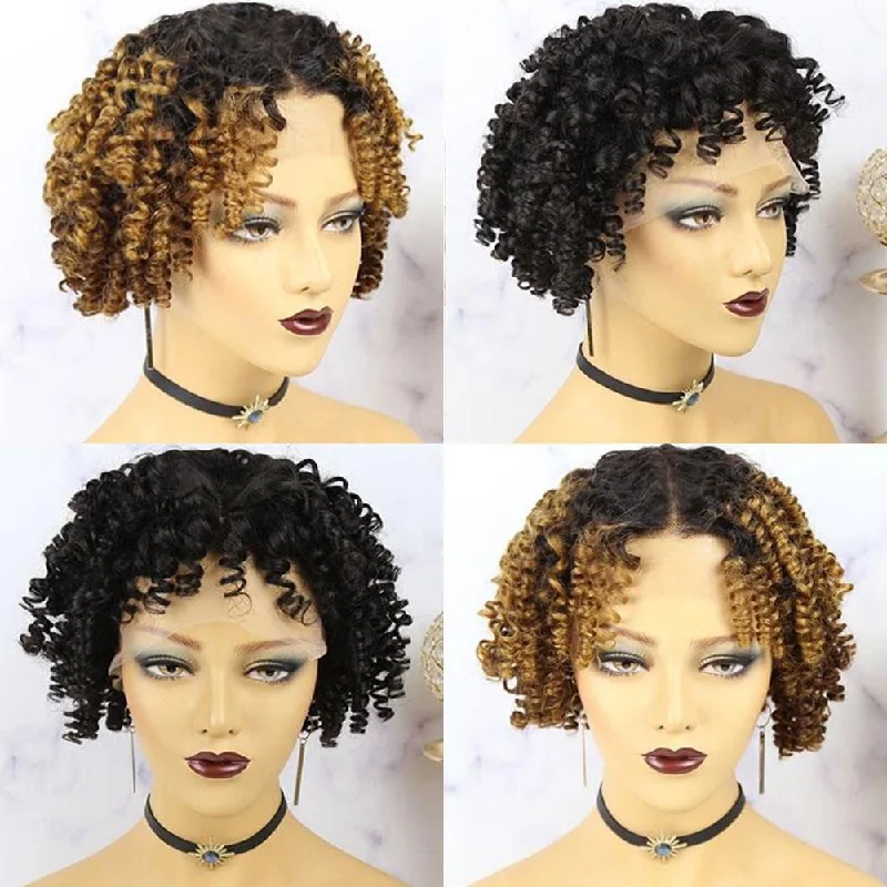 Premium No Lace Wigs Collection--Curly Middle Part 13 X 6 Lace Front Wig AW72