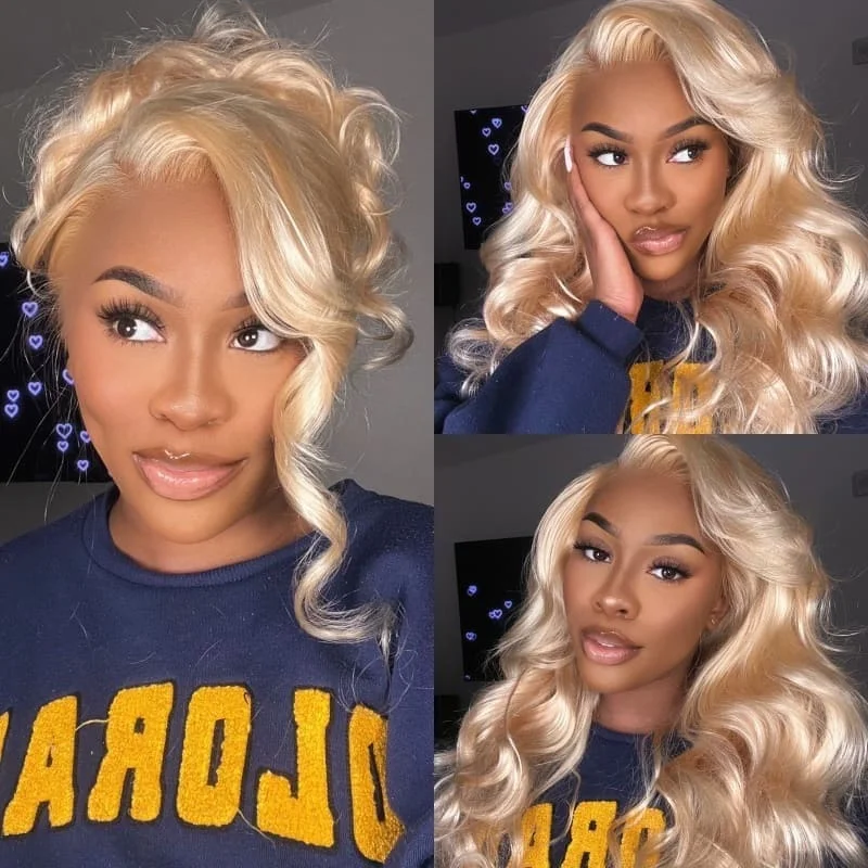Klaiyi 50% Off Super Sale Ash Blonde 13x4 Pre-everything Put On and Go Glueless Lace Front Wig Elegantly rich blonde Color Perfect Summer Wigtop-rated no lace wigs, best wigs, high-quality no lace wigs, top-rated glueless wigs