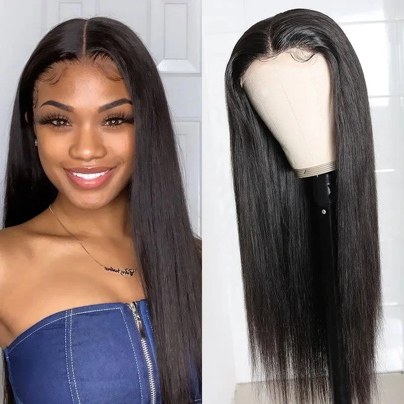 Wear & Go Glueless Wigs for Oval Faces-Natural-Looking No Lace Wigs--Sunber Straight Lace Front Human Hair Wigs Unprocessed Hand Tied Middle Part Lace Part Wig 150% Density Wear & Go Glueless Wigs for Oval Faces-Natural-Looking No Lace Wigs--Sunber Straight Lace Front Human Hair Wigs Unprocessed Hand Tied Middle Part Lace Part Wig 150% Density