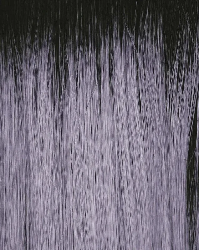 Lunar Haze | Smoky fused periwinkle base with off-black roots. Illuminating, smooth tone gives a stylish appearance