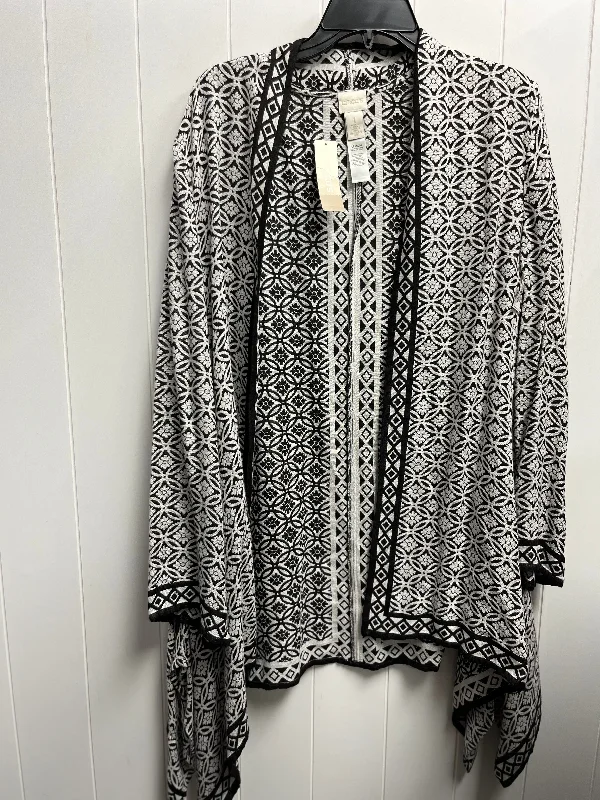 Kimono By Chicos In Black & White, Size: M