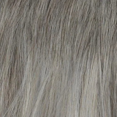 Silver Frost | Color 60 framing the face with a blend of 56 and light ashy brown