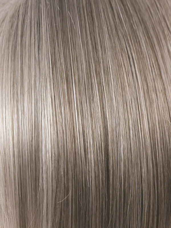 SANDY SILVER | Silver Medium Brown blend that transitions to more Silver then Medium Brown then to Silver Bangs