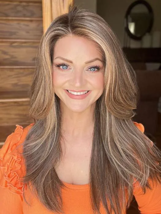 Synthetic Wigs with Loose Curls-Glam | Synthetic Lace Front Wig (Mono Top)