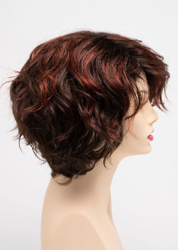 Chocolate Cherry | Sable brown roots with chestnuts undertones topped with a deep cherry red