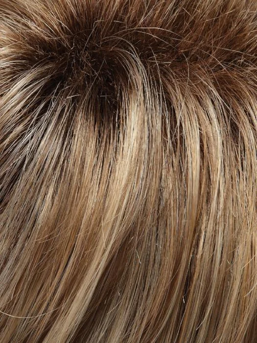 12FS8 | Shaded Praline | Med Natural Gold Blonde, Lt Gold Blonde, Pale Natural Blonde Blend, Shaded w/ Dk Brown