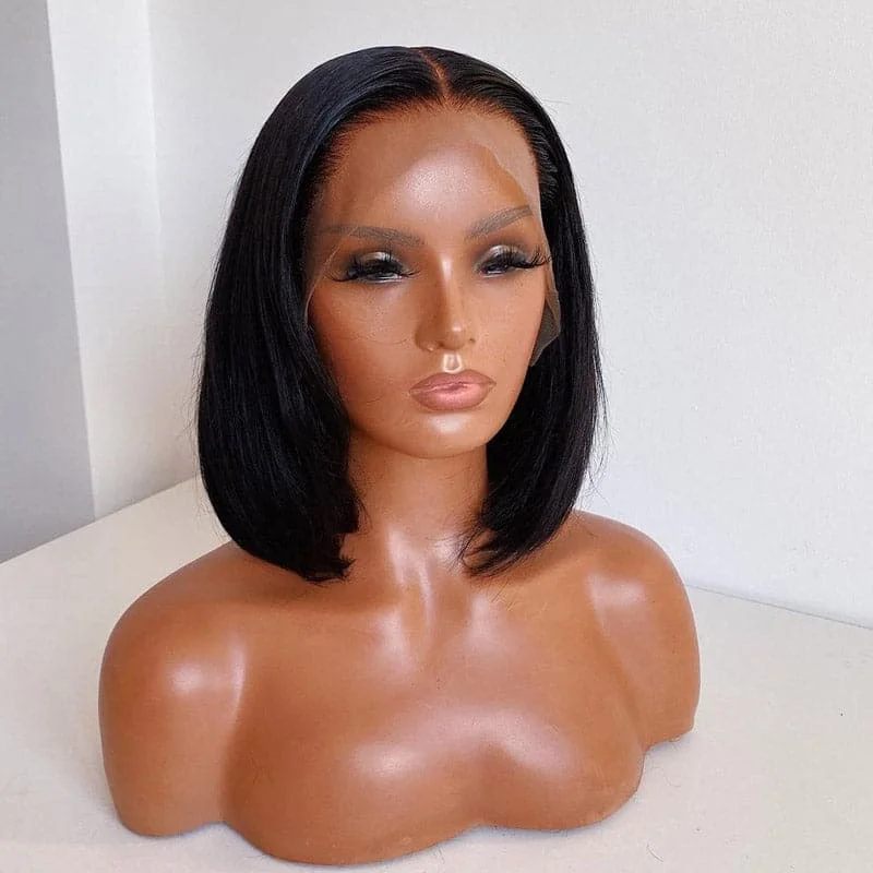 Premium No Lace Wigs Collection--Straight 13 x 6 Lace Front Bob Wig BOB61