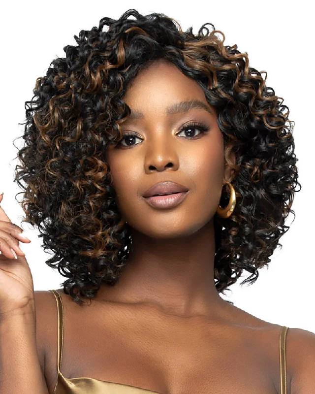 Glueless Human Hair Wigs with Versatile Styles-Behati | Lace Front Synthetic Wig by Bobbi Boss Glueless Human Hair Wigs with Versatile Styles-Behati | Lace Front Synthetic Wig by Bobbi Boss