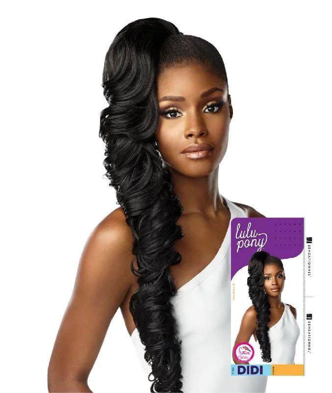 clip-in ponytail extensions, premium ponytail extensions, high-quality clip-in ponytails, 100% human hair ponytails---Sensationnel Lulu Pony - Didi clip-in ponytail extensions, premium ponytail extensions, high-quality clip-in ponytails, 100% human hair ponytails---Sensationnel Lulu Pony - Didi