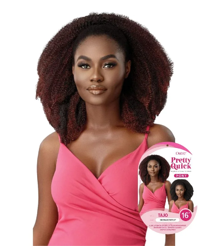 clip-in ponytail extensions, premium ponytail extensions, high-quality clip-in ponytails, 100% human hair ponytails---Outre Pretty Quick - Tajo clip-in ponytail extensions, premium ponytail extensions, high-quality clip-in ponytails, 100% human hair ponytails---Outre Pretty Quick - Tajo