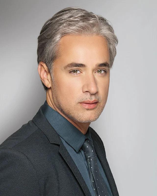 Synthetic Wigs for Women with Thin Edges-Classic | Average/Large Men's Lace Front & Monofilament Synthetic Wig by HIM Synthetic Wigs for Women with Thin Edges-Classic | Average/Large Men's Lace Front & Monofilament Synthetic Wig by HIM